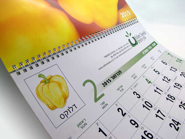 לוח שנה תלוי חודש אחד
